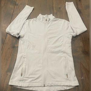 Lucy Tech Women’s Long Sleeve Off White Full Zipper Workout Jacket Size: M